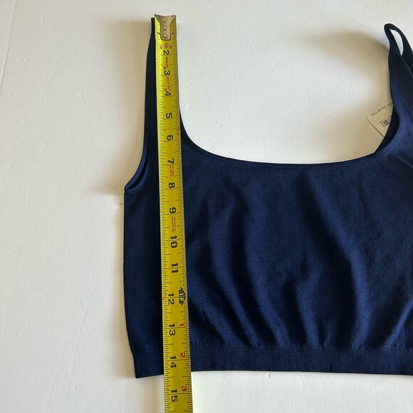 NWT Free People Intimately Womens Scoop Neck Navy Blue Stretch Crop Top XS/S - Picture 10 of 14